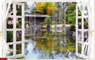 Tải file File tranh gốc cửa sổ 3D CS1307 (PSD) cho in tranh kính