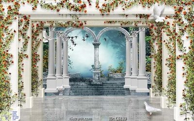 File tranh File gốc cửa sổ 3D CS133 (file gốc) chuẩn màu in