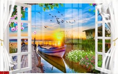 File tranh quảng cáo File tranh gốc cửa sổ 3D CS1351 (file gốc) chuyên nghiệp