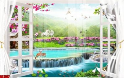 File gốc File tranh gốc cửa sổ 3D CS1357 (trang trí) phòng trẻ em