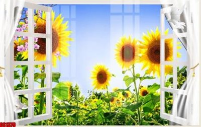 File PSD File tranh gốc cửa sổ 3D CS1379 (bản gốc) dễ dàng edit