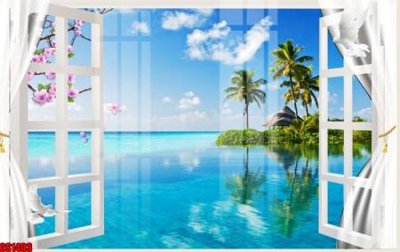 File gốc File tranh gốc cửa sổ 3D CS1403 (in mica) trang trí