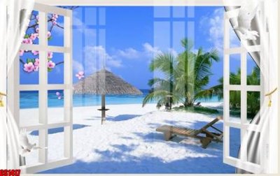 File ảnh File tranh gốc cửa sổ 3D CS1417 (gốc) cho trang trí nội thất