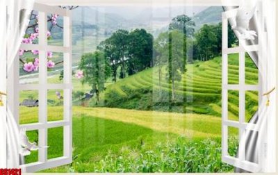 File gốc File tranh gốc cửa sổ 3D CS1421 (thiết kế) cho in ấn