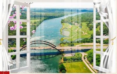 File gốc in tráng gương File tranh gốc cửa sổ 3D CS1438 chi tiết