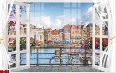 File PSD File tranh gốc cửa sổ 3D CS1451 (gốc) cho designer