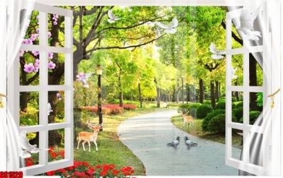 File tranh File tranh gốc cửa sổ 3D CS1529 (bản gốc) treo phòng ăn