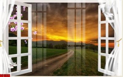 File PSD File tranh gốc cửa sổ 3D CS1533 (nguyên bản) cho thiết kế