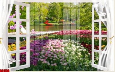 File gốc File tranh gốc cửa sổ 3D CS1536 (in mica) trang trí