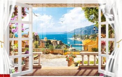 File tranh File tranh gốc cửa sổ 3D CS1565 (ảnh gốc) cho in ấn kỹ thuật số