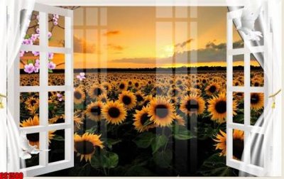 File PSD File tranh gốc cửa sổ 3D CS1580 (nguyên bản) cho thiết kế