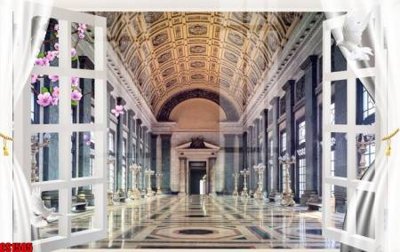 File gốc File tranh gốc cửa sổ 3D CS1585 (in tráng gương) sang trọng