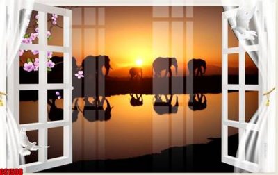 File PSD File tranh gốc cửa sổ 3D CS1598 (bản gốc) cho nhà in