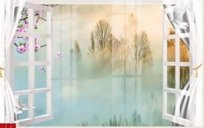 File gốc File tranh gốc cửa sổ 3D CS1616 (dành cho trang trí nội thất)