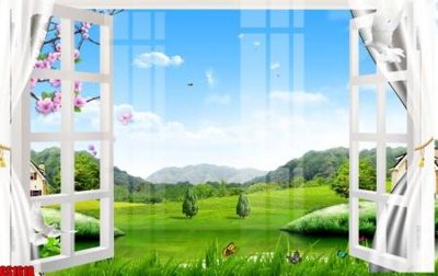 Hình ảnh file gốc File tranh gốc cửa sổ 3D CS1618 (chất lượng cao)