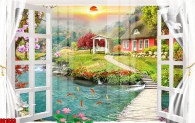 File gốc File tranh gốc cửa sổ 3D CS1633 (in mica) làm quà tặng