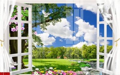 File PSD File tranh gốc cửa sổ 3D CS1656 (bản gốc) đã tách nền