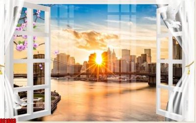 File PSD File tranh gốc cửa sổ 3D CS1663 (chất lượng in ấn)