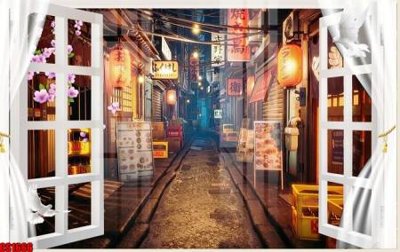 File in lụa File tranh gốc cửa sổ 3D CS1666 (tân cổ điển) File tranh gốc cửa sổ 3D CS1666