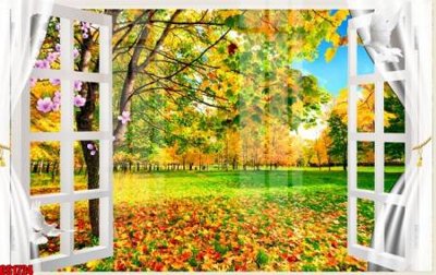 File in trần File tranh gốc cửa sổ 3D CS1724 (bản gốc) mây trời