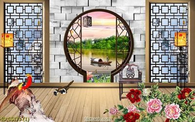 Tải file File gốc cửa sổ 3D CS173 (gốc) in tranh tráng gương