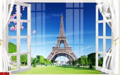 File ảnh File tranh gốc cửa sổ 3D CS1754 (gốc) in biển hiệu
