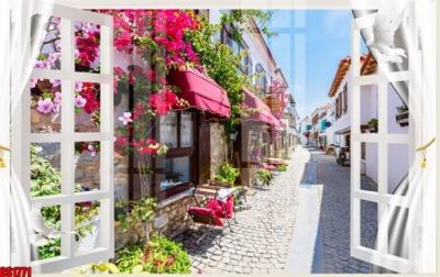 File in trần File tranh gốc cửa sổ 3D CS1771 (file gốc) phong thủy