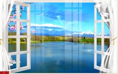 File PSD File tranh gốc cửa sổ 3D CS1782 (bản gốc) đã tách nền