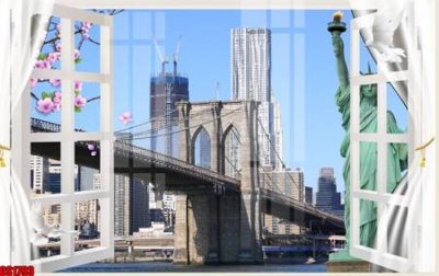 File tranh in tráng gương File tranh gốc cửa sổ 3D CS1793 (siêu nét)