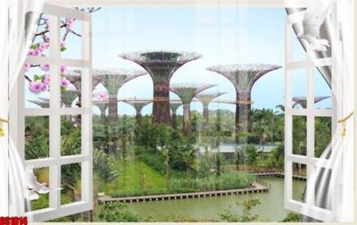 File gốc File tranh gốc cửa sổ 3D CS1814 (dành cho trang trí nội thất)