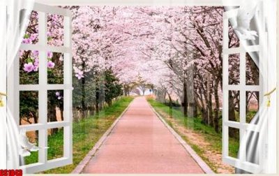 Ảnh gốc File tranh gốc cửa sổ 3D CS1843 (nét căng) in mica