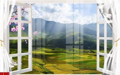 File tranh File tranh gốc cửa sổ 3D CS1867 (file gốc) chuẩn màu in