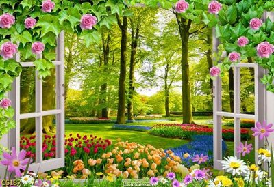 File in trần File gốc cửa sổ 3D CS187 (bản gốc) mây trời