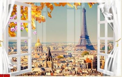 File in trần File tranh gốc cửa sổ 3D CS1883 (file gốc) chủ đề vũ trụ