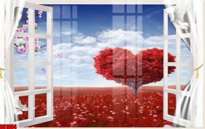 File gốc File tranh gốc cửa sổ 3D CS1884 (in tráng gương) ốp tường