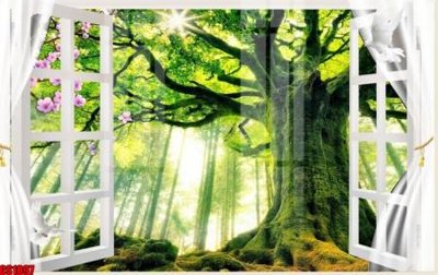 File gốc File tranh gốc cửa sổ 3D CS1897 (in tráng gương) hiện đại