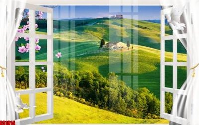 Hình ảnh gốc File tranh gốc cửa sổ 3D CS1914 (để in khổ lớn)