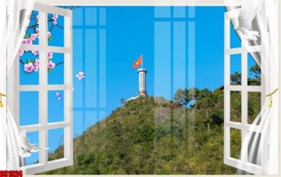 File gốc File tranh gốc cửa sổ 3D CS1924 (in lụa) chi tiết cao