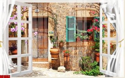 File gốc File tranh gốc cửa sổ 3D CS1932 (in lụa) tranh thuận buồm