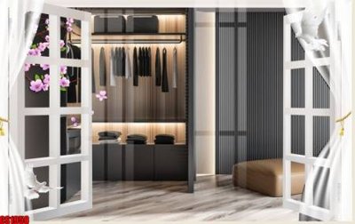 Ảnh gốc File tranh gốc cửa sổ 3D CS1958 (nét căng) in mica