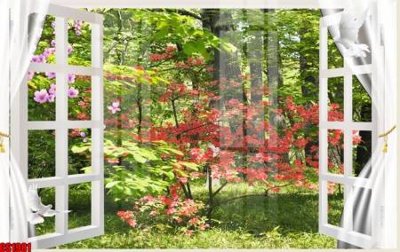 File gốc in tráng gương File tranh gốc cửa sổ 3D CS1981 chi tiết