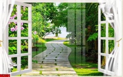 File tranh PSD File tranh gốc cửa sổ 3D CS2001 chất lượng cao