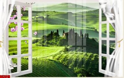 File gốc File tranh gốc cửa sổ 3D CS2019 (chuẩn CMYK) cho nhà in