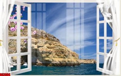 File tranh trang trí File tranh gốc cửa sổ 3D CS2064 (file gốc)