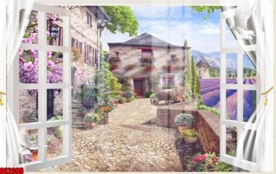 File gốc File tranh gốc cửa sổ 3D CS2099 (trang trí) cho phòng khách