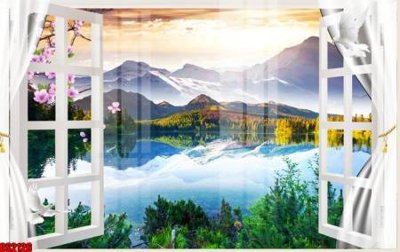 File PSD File tranh gốc cửa sổ 3D CS2126 (chất lượng in ấn)