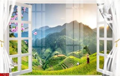 File tranh trang trí File tranh gốc cửa sổ 3D CS2127 (file gốc)