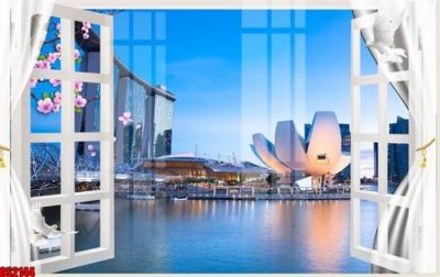 File tranh File tranh gốc cửa sổ 3D CS2144 (ảnh gốc) in trần 3D