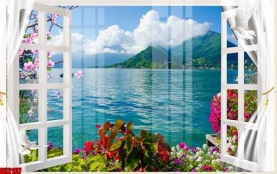 File gốc File tranh gốc cửa sổ 3D CS2167 (in lụa) cao cấp