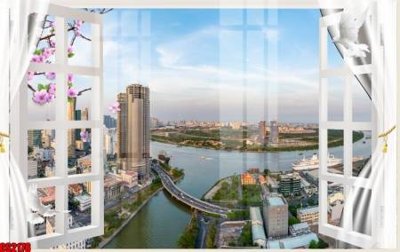 Tải file gốc File tranh gốc cửa sổ 3D CS2178 (in bạt) quảng cáo